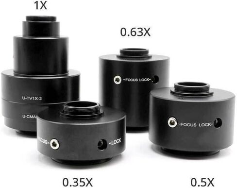 ملحقات مجهر المختبر، محولات كاميرا المجهر 0.35X-1X مجهر يقلل من عدسة C-Mount CCD محول كاميرا CCD للمجهر ثلاثي العينيات (اللون: 1 قطعة محول 0.35X) in Kuwait