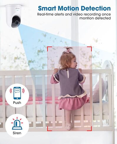 Security Camera for Baby Monitor, 2K Wi-Fi Cameras for Home Security, Indoor Camera Wireless with Phone APP, 2-Way Audio, Motion Detection, Night Vision in Saudi Arabia