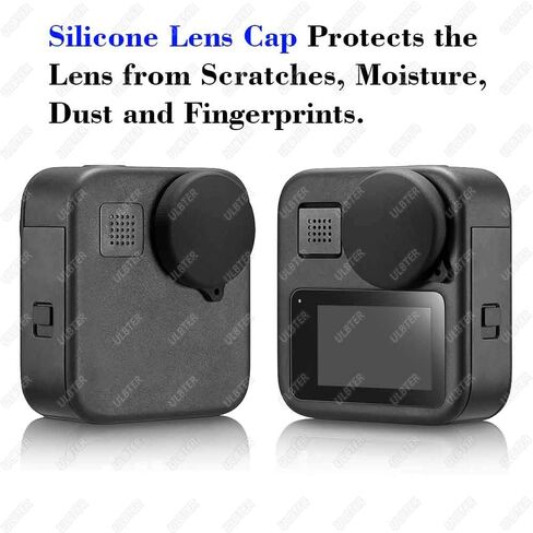 ULBTER Screen Protector for Gopro MAX Waterproof 360 Camera + Lens cap Cover,0.3mm 9H Hardness Tempered Glass Protector,Anti-Scrach Anti-Fingerprint Anti-Bubble [2+3 Pack] in Saudi Arabia