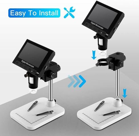 ملحقات المجهر الرقمي المحمول، مجهر رقمي بتكبير إلكتروني 1000X، مع ملحقات المجهر الحامل in Kuwait