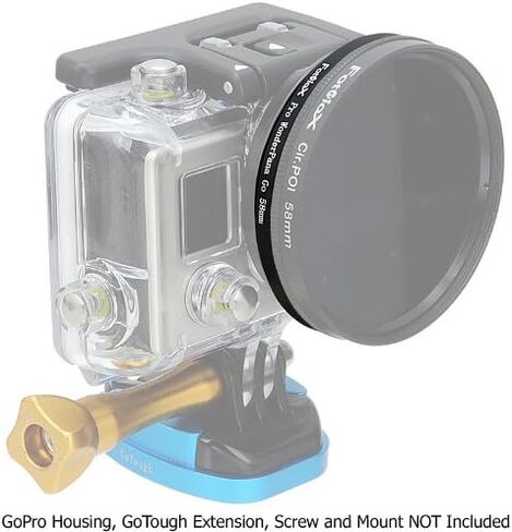 Fotodiox Pro WonderPana Go Filter Adapter Kit with 77mm Step-Up Ring - GoTough Filter Adapter System for GoPro Hero3+ and HERO4 Slimline Housing Case with Step Up Ring for 77mm Standard Filters in Saudi Arabia
