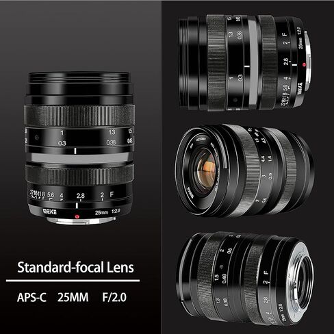 Meike 25mm F2.0 APS-C Large Aperture Wide Angle Manual Lens Compatible with Sony E Mount Mirrorless Cameras NEX 3 3N 5 NEX 5T NEX 5R NEX 6 7 A6400 A5000 A5100 A6000 A6100 A6300 A6500 A6600 in Saudi Arabia