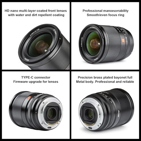 فيلتروكس عدسة 13 ملم f1.4 F/1.4 E، عدسة بزاوية واسعة Aps-C Prime لكاميرا سوني E ماونت a9/ a7RIV/ a7RIII/ a7III/ a7SIII/ a7SIII/ a7C/ a6600/ a6400/a6000/A1 in Kuwait