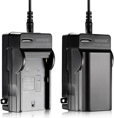 نيوير مجموعة بطارية ليثيوم ايون 2600mAh وشاحن لنيوير CN-160 وCN-216 وCN-126 وCN-304 وسوني هاندي كامز ونانجانج وبولارويد باستخدام بطاريات NP-F550/F570/F530 in Saudi Arabia