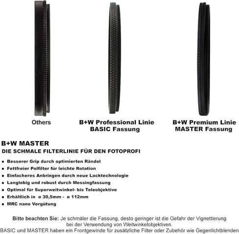 B+W 46mm Master Neutral Density 1.8 (6 Stop) MRC Nano 806M Glass Filter in Saudi Arabia