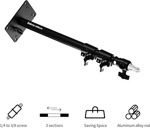 Selens Camera Wall Mount Ring Light Boom Arm, Overhead Light Mounting for Photo Studio Video Ring Light, Strobe Light, Flash, Softbox, Reflector, Max Length 39inch in Saudi Arabia