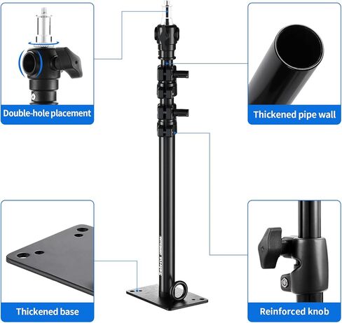 Selens Camera Wall Mount Ring Light Boom Arm, Overhead Light Mounting for Photo Studio Video Ring Light, Strobe Light, Flash, Softbox, Reflector, Max Length 39inch in Saudi Arabia