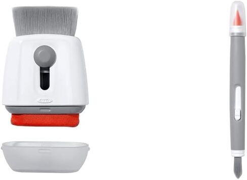 OXO Good Grips Electronics Cleaning Brush,Orange,One Size & Good Grips Sweep & Swipe Laptop Cleaner, White, One Size in Kuwait