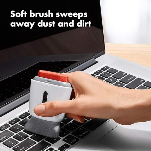 OXO Good Grips Electronics Cleaning Brush,Orange,One Size & Good Grips Sweep & Swipe Laptop Cleaner, White, One Size in Kuwait