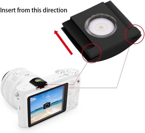 Anwenk Camera Flashlight Hot Shoe Cover with Bubble Spirit Level for Canon Nikon Panasonic Fujifilm Olympus Pentax Sigma DSLR/SLR/Evil Camera -Pack of 2 in Saudi Arabia