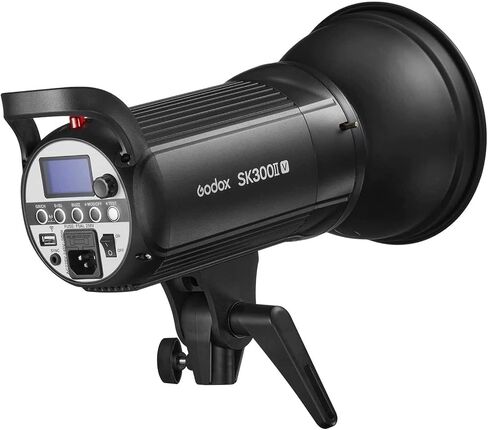 Godox SK300II-V SK300IIV 300Ws Professional Studio Strobe Flash Light,GN58 0.1-1.5S Recycle Time,2.4G X System,Bowens Mount with 10W LED Modeling Lamp for Wedding,Portrait,Fashion,Product Photography in Saudi Arabia