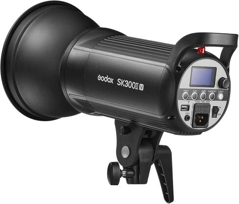 Godox SK300II-V SK300IIV 300Ws Professional Studio Strobe Flash Light,GN58 0.1-1.5S Recycle Time,2.4G X System,Bowens Mount with 10W LED Modeling Lamp for Wedding,Portrait,Fashion,Product Photography in Saudi Arabia