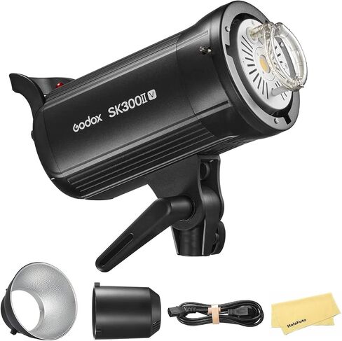 Godox SK300II-V SK300IIV 300Ws Professional Studio Strobe Flash Light,GN58 0.1-1.5S Recycle Time,2.4G X System,Bowens Mount with 10W LED Modeling Lamp for Wedding,Portrait,Fashion,Product Photography in Saudi Arabia