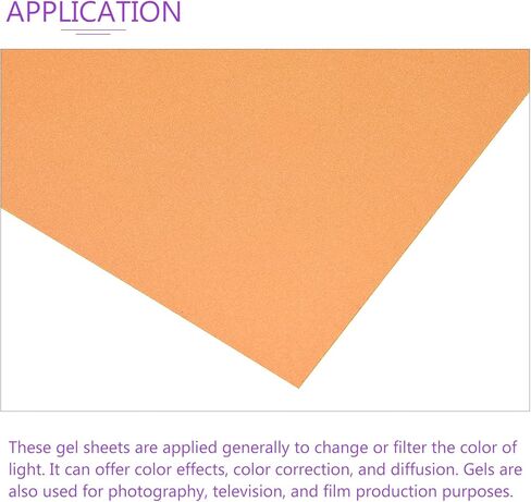 DMiotech 10Pcs Correction Gel Light Filter Overlay Transparent Plastic PVC Sheets Matte Orange for Photo，Film,Video in Saudi Arabia