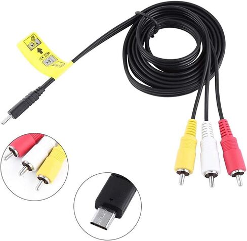 V BESTLIFE 1.55m / 61inch Multi AV Cable Camera Camcorder Connecting Cable for Sony HDR-PJ220/CX230/CX220/PJ240/CX240, Black in Saudi Arabia