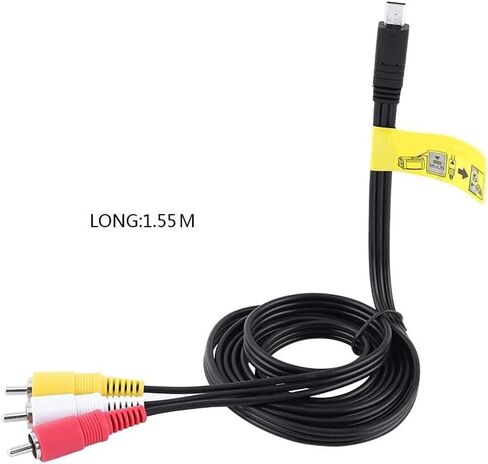 V BESTLIFE 1.55m / 61inch Multi AV Cable Camera Camcorder Connecting Cable for Sony HDR-PJ220/CX230/CX220/PJ240/CX240, Black in Saudi Arabia