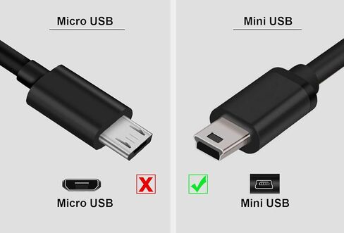 MaxLLTo 6ft Extra Long Replacement Mini USB Charger Cord Charging Camera Data Transfer Cable Compatible for Panasonic DMC-LC33 / DMC-LC40 / DMC-LC40k / DMC-LC40s / DMC-LC43 in Saudi Arabia