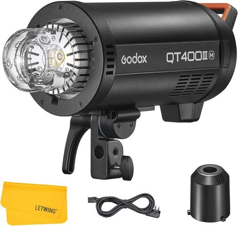 Godox QT400III QT400IIIM Studio Flash Monolight، 2.4G لاسلكي 1/8000s HSS 400Ws إضاءة تصوير فوتوغرافي، 0.01-0.9s إعادة التدوير، Bowens Mount Strobe Light للاستوديو، الموقع، الصورة، الزفاف in Kuwait