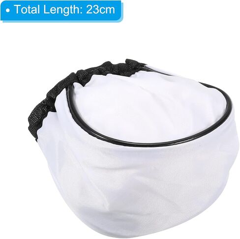 PATIKIL Flash Bounce Diffuser Cap, 2Pcs Cloth Universal Mini Soft Elastic Mouth Cap Cover for Flashlight Photography Camera Speed Light, White in Saudi Arabia