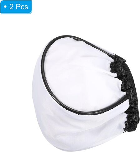 PATIKIL Flash Bounce Diffuser Cap, 2Pcs Cloth Universal Mini Soft Elastic Mouth Cap Cover for Flashlight Photography Camera Speed Light, White in Saudi Arabia