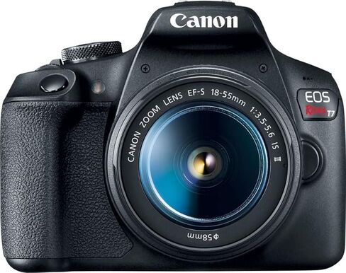 Canon Rebel T7 Bundle: Includes 18-55mm is II Lens & EF 75-300mm Lens, Sturdy Tripod, 64GB Memory Card, Durable Carry Case, and 3-Piece Filter Kit,for Content Creators in Saudi Arabia