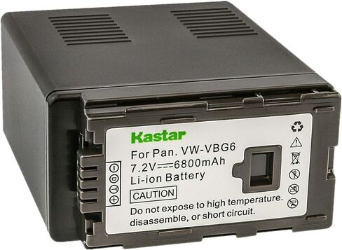 Kastar Battery Replacement for Panasonic VW-VBG6 AG-AC7 AG-AF100 AG-AC130 AG-AC160 AG-HMC40 AG-HMC43 AG-HMC45A AG-HMC70 AG-HMC80 AG-HMC150 AG-HMC151E AG-HMC153MC AG-HMC155 AG-HMR10 AG-HSC1U HDC-MDH1 in Kuwait