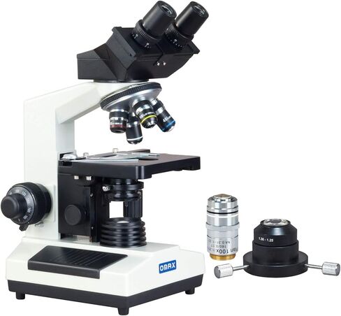 OMAX 40X-2000X Compound Binocular Microscope w Oil Darkfield Condenser+100X Plan Objective in Saudi Arabia