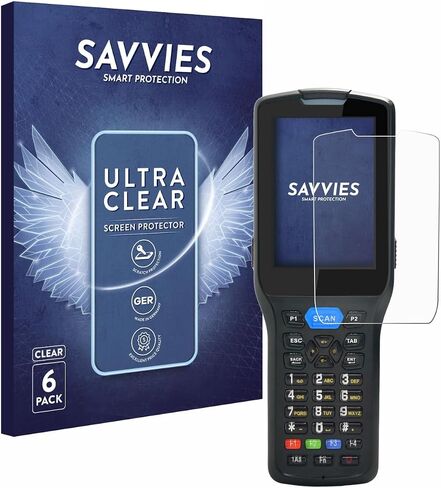 savvies Screen Protector Compatible with Unitech HT380 Protection Film Clear 6-Pack in Saudi Arabia