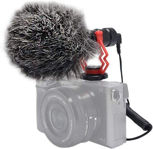 mcoplus VM-M03 Metal Shotgun Video Microphone Compact On-Camera Cardioid Directional Condenser Mini Recording Mic with Deadcat Windscreen for Smartphone DSLR Cameras and Camcorders Mac Tablet in Saudi Arabia