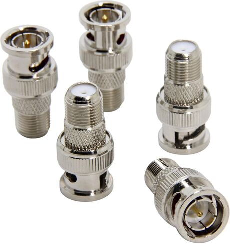 F to BNC Connector, 2-Pack BNC Male to F Female Coax Adapter 75 Ohm, RG6, RG59 Connector for Scanner and Camera, Cannot Be Used on TVS, Antennas or Computers in Saudi Arabia