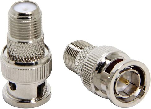 F to BNC Connector, 2-Pack BNC Male to F Female Coax Adapter 75 Ohm, RG6, RG59 Connector for Scanner and Camera, Cannot Be Used on TVS, Antennas or Computers in Saudi Arabia
