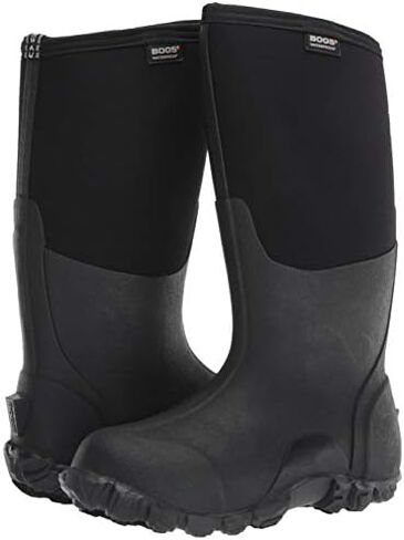 Bogs Men's Classic High-M Waterproof Insulated Rain Boot, Black, 10 D(M) US in Kuwait