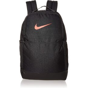 Nike Brasilia Medium Training Backpack for Women and Men with Secure Storage & Water Resistant Coating, Black/Black/White in Saudi Arabia