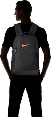 Nike Brasilia Medium Training Backpack for Women and Men with Secure Storage & Water Resistant Coating, Black/Black/White in Saudi Arabia