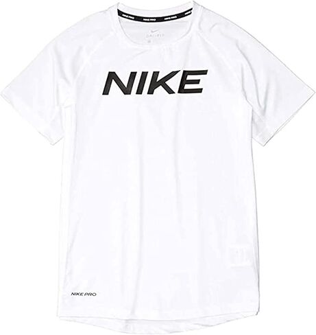 قميص Nike Kids للأولاد بأكمام قصيرة مناسب (للأطفال الكبار) أبيض/أسود in Kuwait