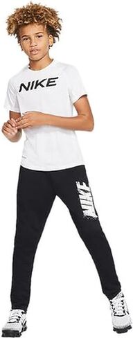 قميص Nike Kids للأولاد بأكمام قصيرة مناسب (للأطفال الكبار) أبيض/أسود in Kuwait