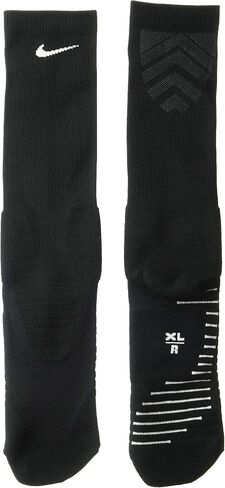NIKE Unisex Vapor Crew Socks (1 Pair), Black/White, Medium in Saudi Arabia