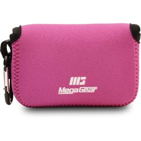 MegaGear ''Ultra Light'' Neoprene Camera Case Bag with Carabiner for Panasonic Lumix DC-ZS80, DC-ZS70, DMC-ZS100, DC-TZ95, DC-TZ90, DMC-TZ100 (Black)