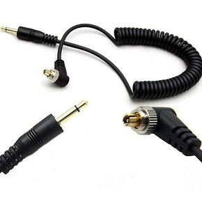 3.5mm to Male Flash PC Sync Cable with Screw Lock in Kuwait