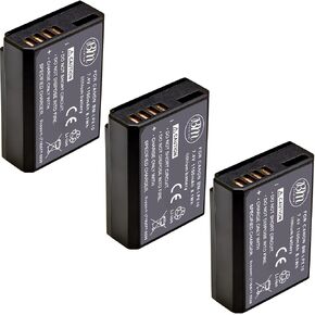 BM Premium 3 Pack of LP-E10 Batteries for Canon EOS Rebel T3, T5, T6, T7, Kiss X50, Kiss X70, EOS 1100D, EOS 1200D, EOS 1300D, EOS 2000D Digital Cameras in Kuwait