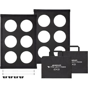 Westcott Pro Light Mods (2-Pack) - Quick Softbox Attachment Simulating Stadium Lights, Stage Lighting Prop, Fashion Lighting for Westcott & 3rd Party Softboxes - 1 x 4 ft (30.4 x 121.9 cm) | Fits Rapid Box Switch and ≈45×9in Softboxes, 1.5in Hook and Loop in Saudi Arabia