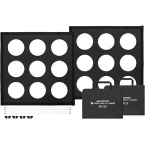 Westcott Pro Light Mods (2-Pack) - Quick Softbox Attachment Simulating Stadium Lights, Stage Lighting Prop, Fashion Lighting for Westcott & 3rd Party Softboxes - 1 x 3 ft (30.4 x 91.4 cm)
