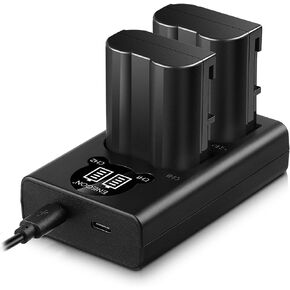 شاحن USB ENEGON EN-EL15 /EL15a/EL15b/EL15c LCD متوافق مع كاميرات Nikon Z6، Z7،D7500 D7000، D7100، D7200 D500، D600، D610، D750، D780 D800، D810، D850 in Kuwait