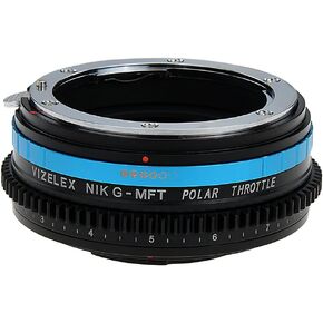 Vizelex Polar Throttle Lens Mount Adapter - Nikon Nikkor F Mount G-Type D/SLR Lens to Micro Four Thirds (MFT, M4/3) Mount Mirrorless Camera Body with Built-in Circular Polarizing Filter in Saudi Arabia