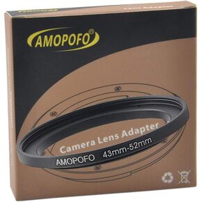 43 to 52mm Metal Step Up Ring Adapter for Canon,for Nikon,for Sony,for Fuji, Camera Lenses & UV,ND,CPL Camera Filters, Made from CNC Machined Space Aluminum with Matte Black Electroplated Finish… in Kuwait