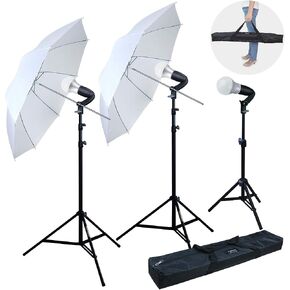 LINCO Lincostore Photography Photo Portrait Studio LED 2400 Lumens Umbrella Continuous Lighting Kit AM214 in Kuwait