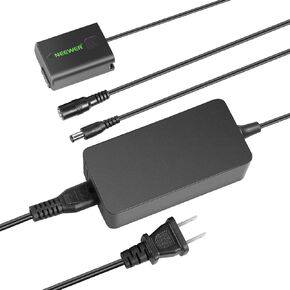 NEEWER AC-PW20 Dummy Battery with AC/DC Coupler Power Adapter Replacement for NP-FW50 Power Supply Compatible with Sony A7/7R/7S A7II/7RII/7SII A6500/6400/6300/6100 NEX3/5/6/7 DSC-RX10 II III IV in Kuwait