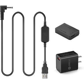 5-8.4V USB Drive Cable ACK-E12 Power Supply + DR-E12 DC Coupler LP-E12 Dummy Battery+ QC3.0 USB Adapter Kit for Canon EOS M M2 M10 M50 M100 M200 Kiss M, Kiss M2 EOS M50 Mark II in Kuwait
