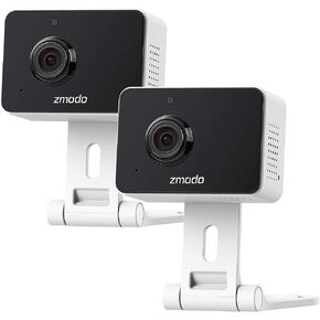 Zmodo Mini Pro، كاميرا أمان لاسلكية بمقبس 1080 بكسل، كاميرا منزلية ذكية داخلية مع كشف الحركة بالذكاء الاصطناعي، كاميرا مربية الحيوانات الأليفة، رؤية ليلية، صوت ثنائي الاتجاه، تطبيق الهاتف، Alexa ومساعد Google متاح in Kuwait