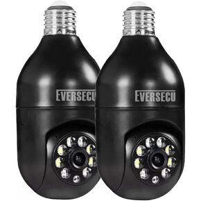 EVERSECU Tuya Smart Security Camera with E26/E27 Connector 1080P Wireless WiFi CCTV PTZ Camera 2-Way Audio/Motion Detection/Auto Tracking/Night Vision(2pcs) in Kuwait